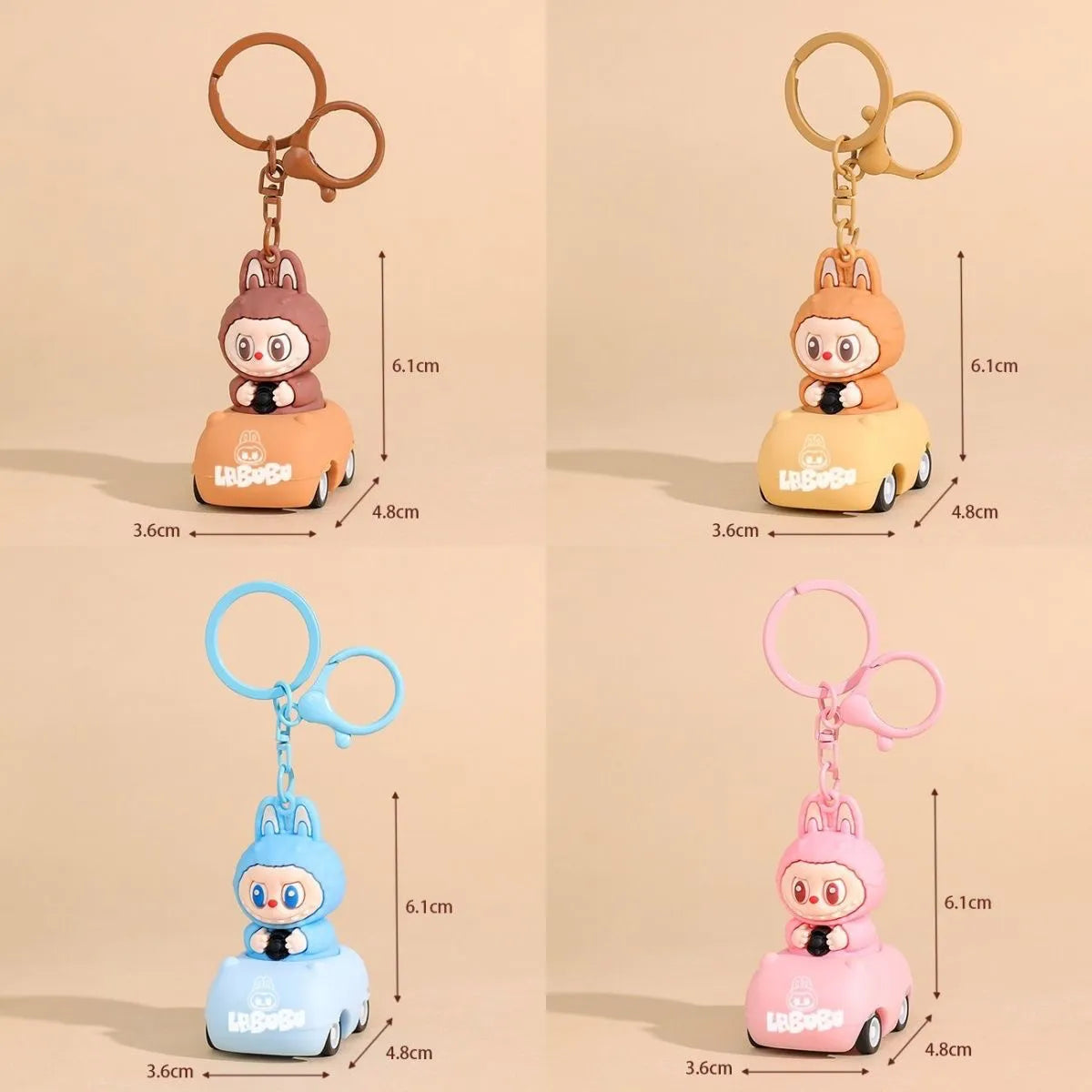 Labubu Cruise Moving Car Keychain
