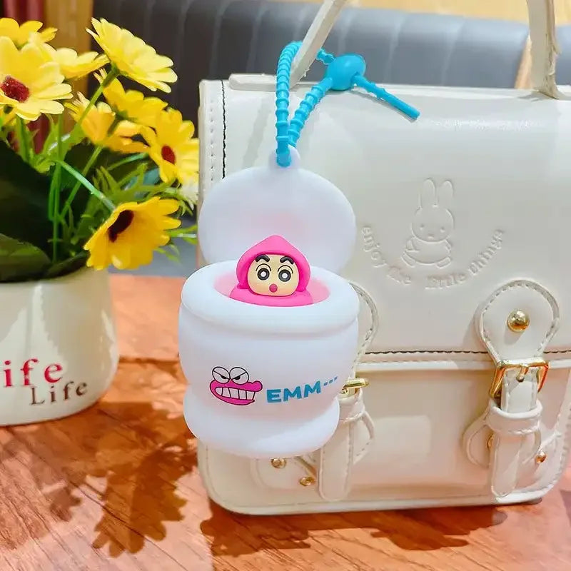 Shinichan Poop Pop-out Squishy Keychain