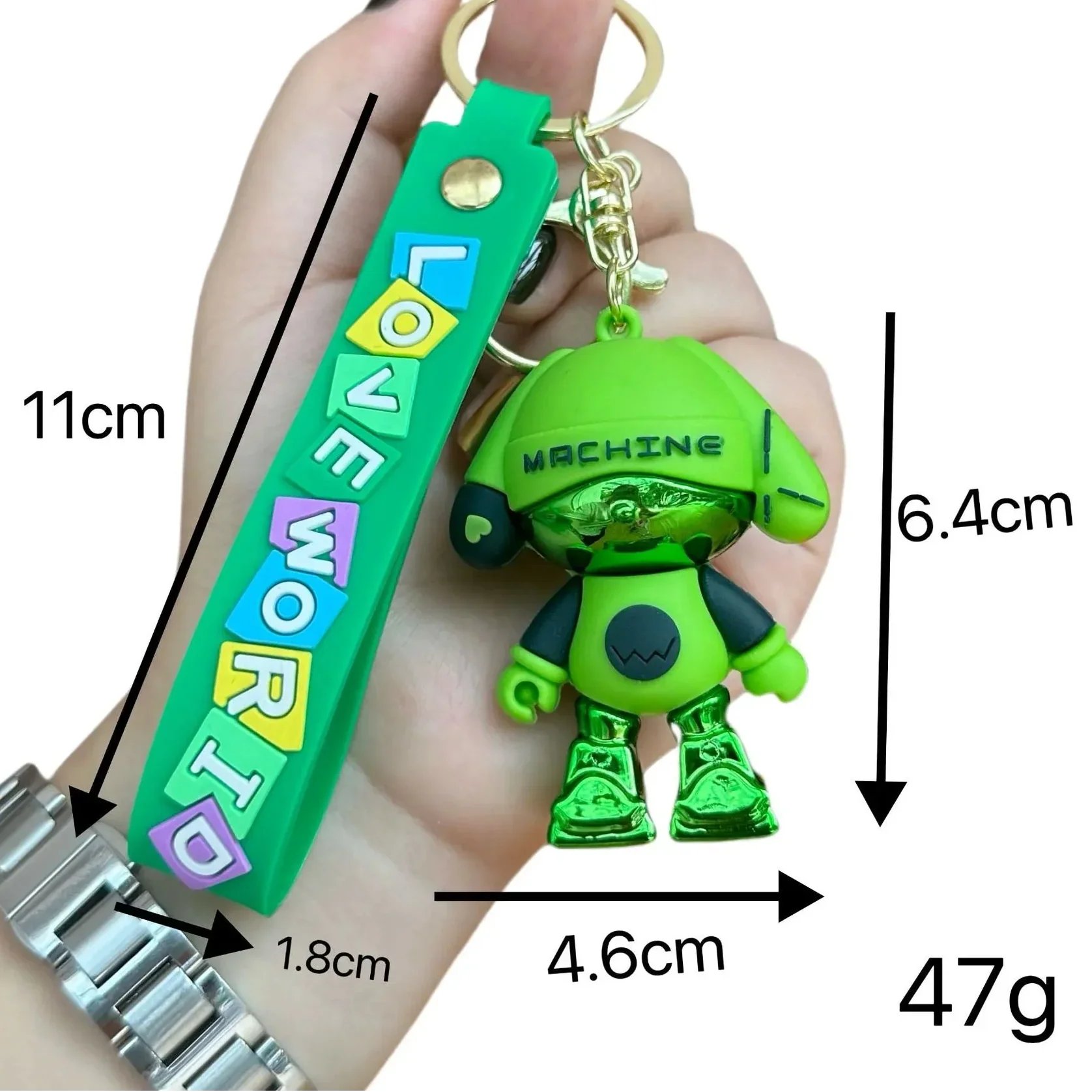 Cyber Pup Love World Keychain