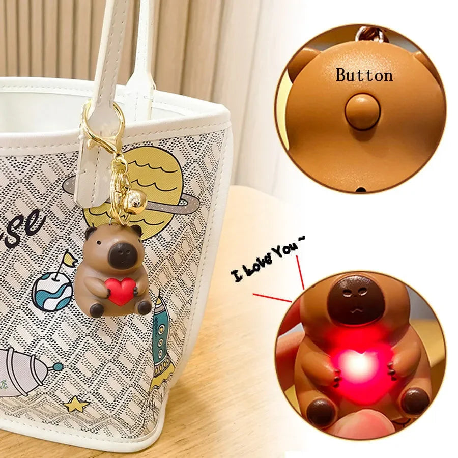Capybara Heart-Throb Love You Keychain