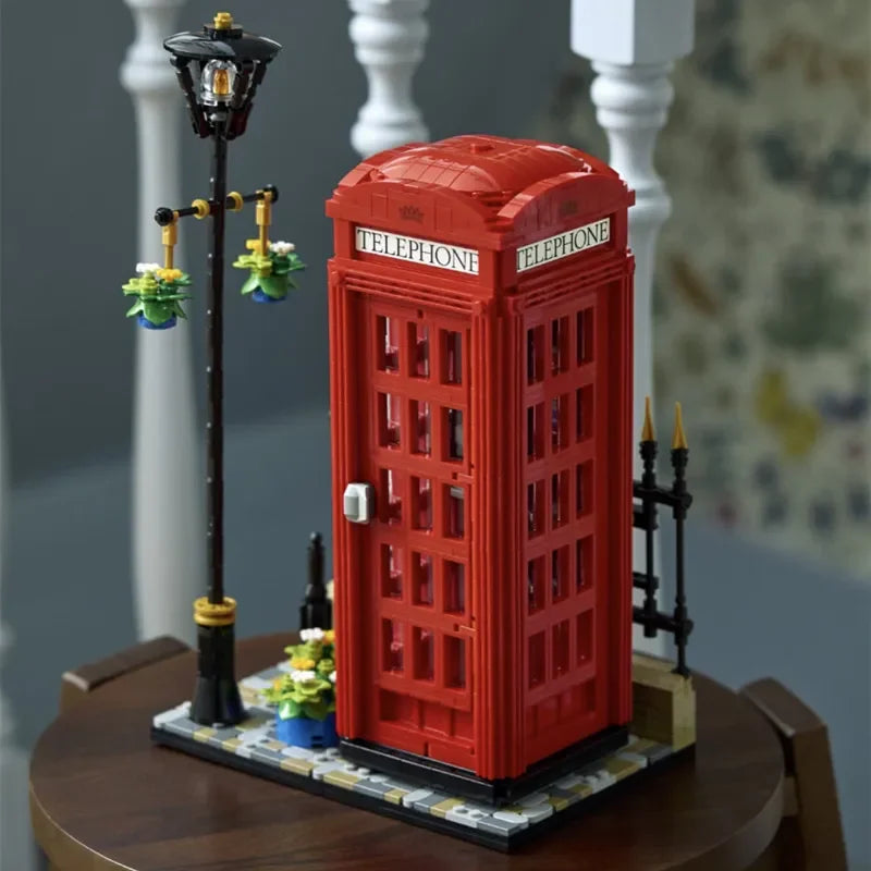 London Red Phone Booth Blocks (1460 Pcs)