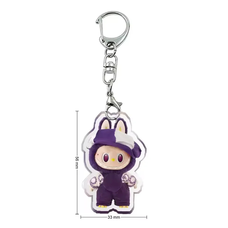 Labubu Flat Friends 2D Keychain