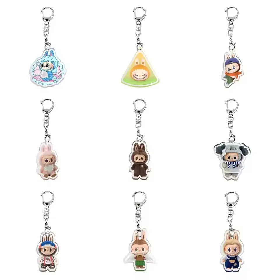 Labubu Flat Friends 2D Keychain