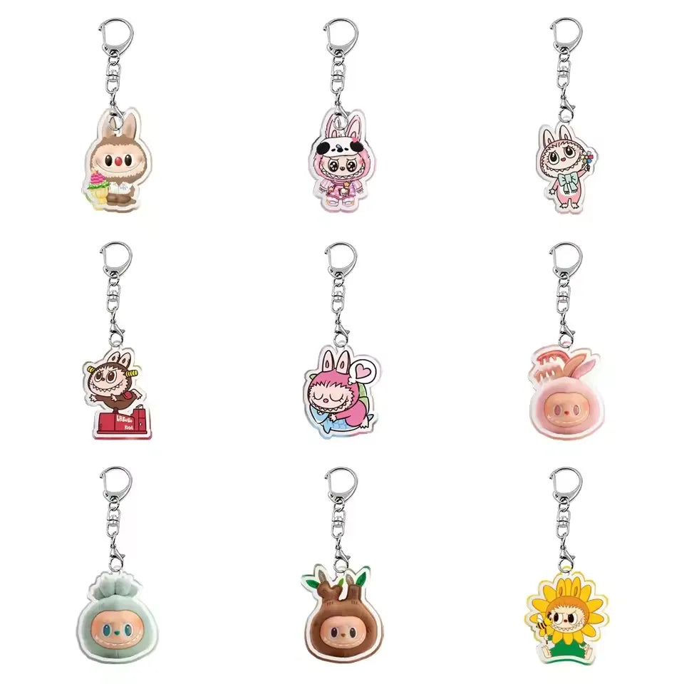Labubu Flat Friends 2D Keychain