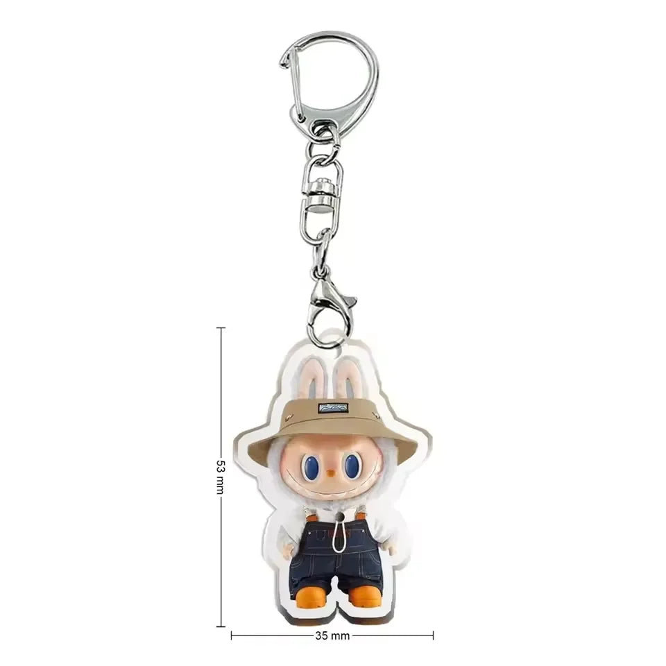 Labubu Flat Friends 2D Keychain