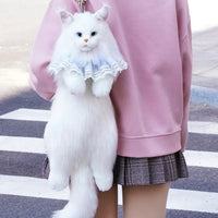 Bear Hugs Realistic White Maine Coon Cat Backpack