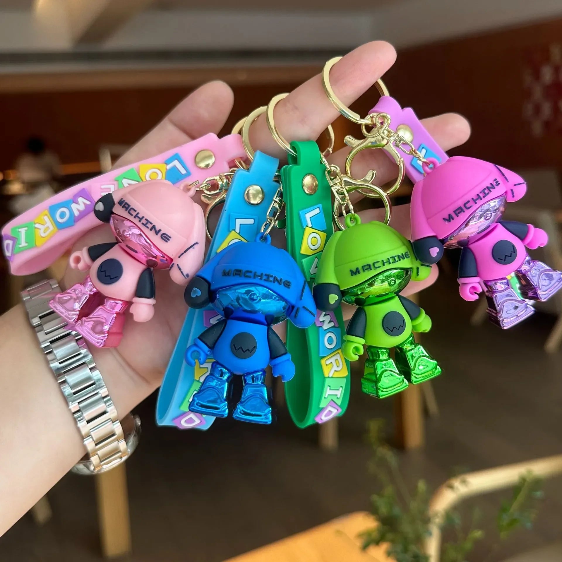 Cyber Pup Love World Keychain