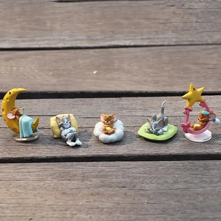 Tom and Jerry Mini Sleeping Figurines (Set of 5)