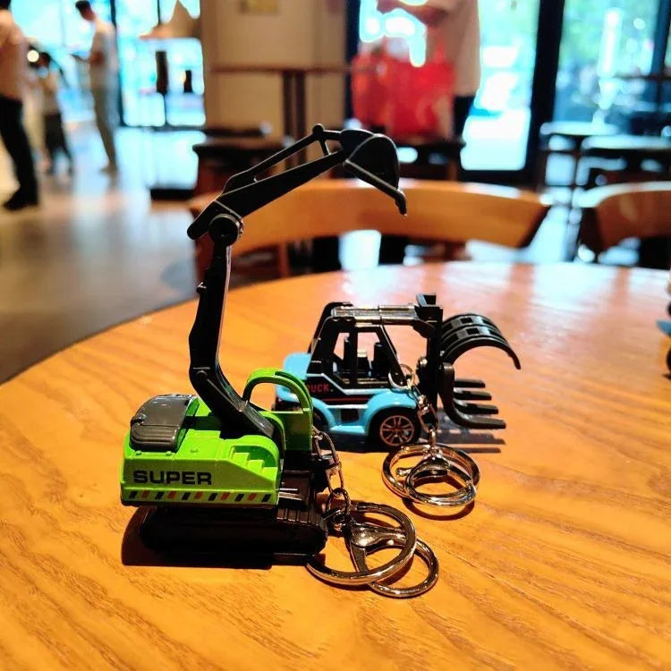 Mini Excavator Truck Pullback Keychain