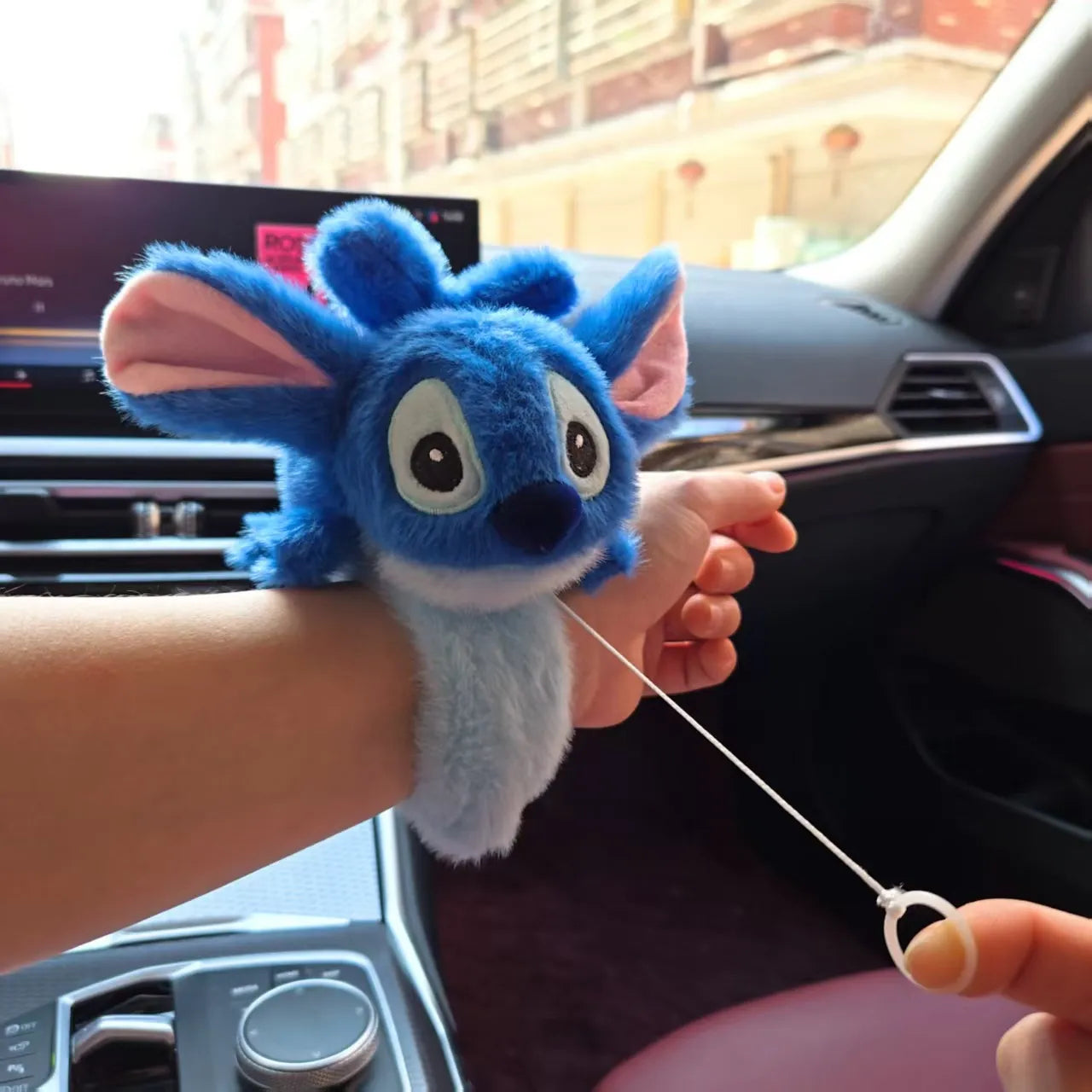 Stitch & Angel Flutter Wings Plush Bracelet (23 cm)
