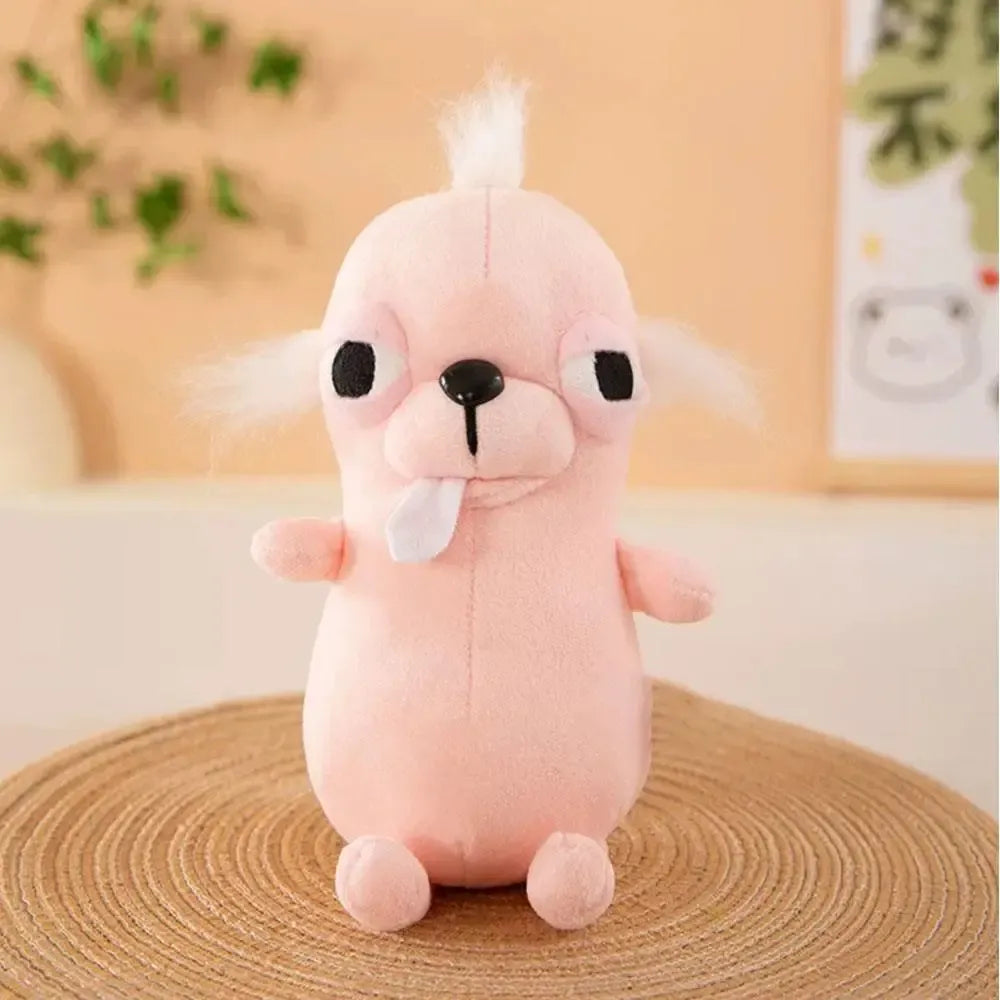 Tongue Out Chihuahua Plush Keychain