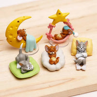 Tom and Jerry Mini Sleeping Figurines (Set of 5)