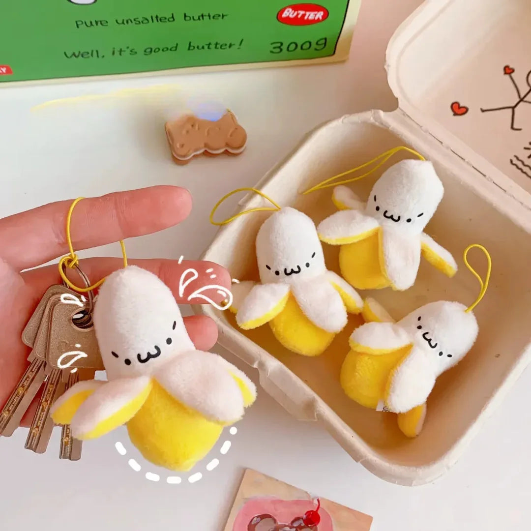 Peeled Banana Perfect Plush Keychain