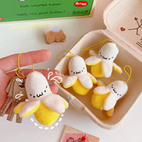 Peeled Banana Perfect Plush Keychain