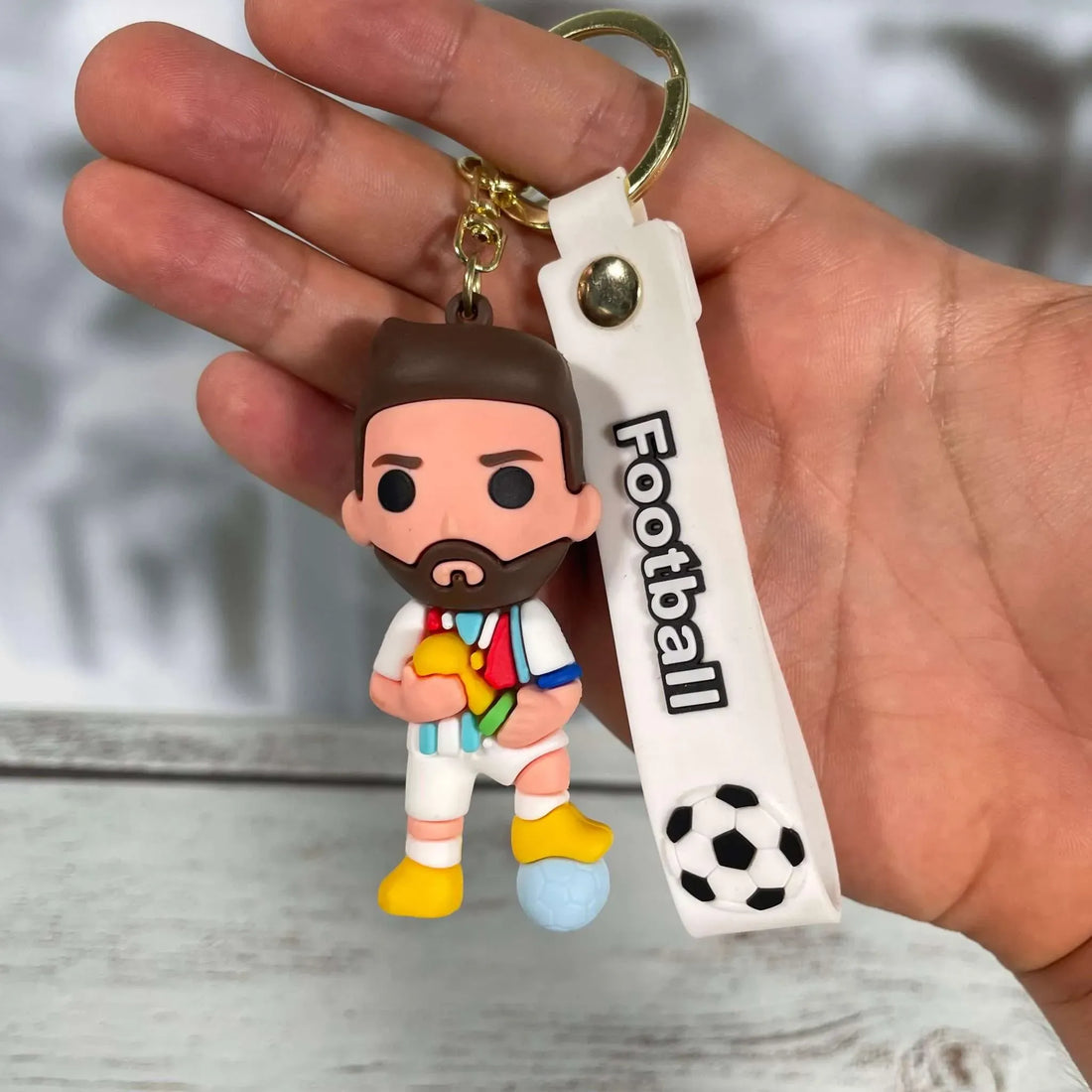 Messi with World Cup 3D Keychain