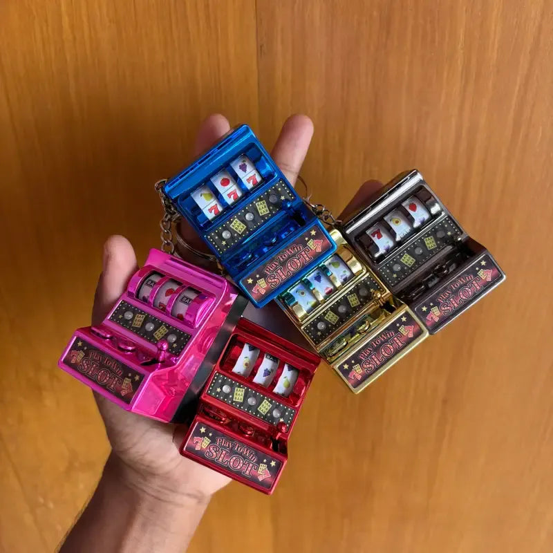 Play to Win Slot Machine Keychain