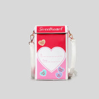 Berry-Sweet Sweetheart Candy Box Crossbody Bag