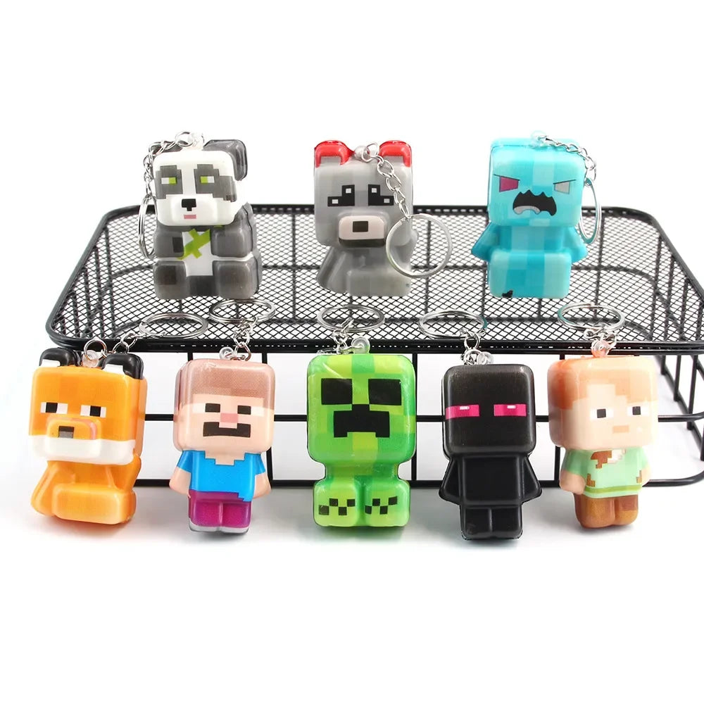 Minecraft Blocky Bliss Squishy Keychain