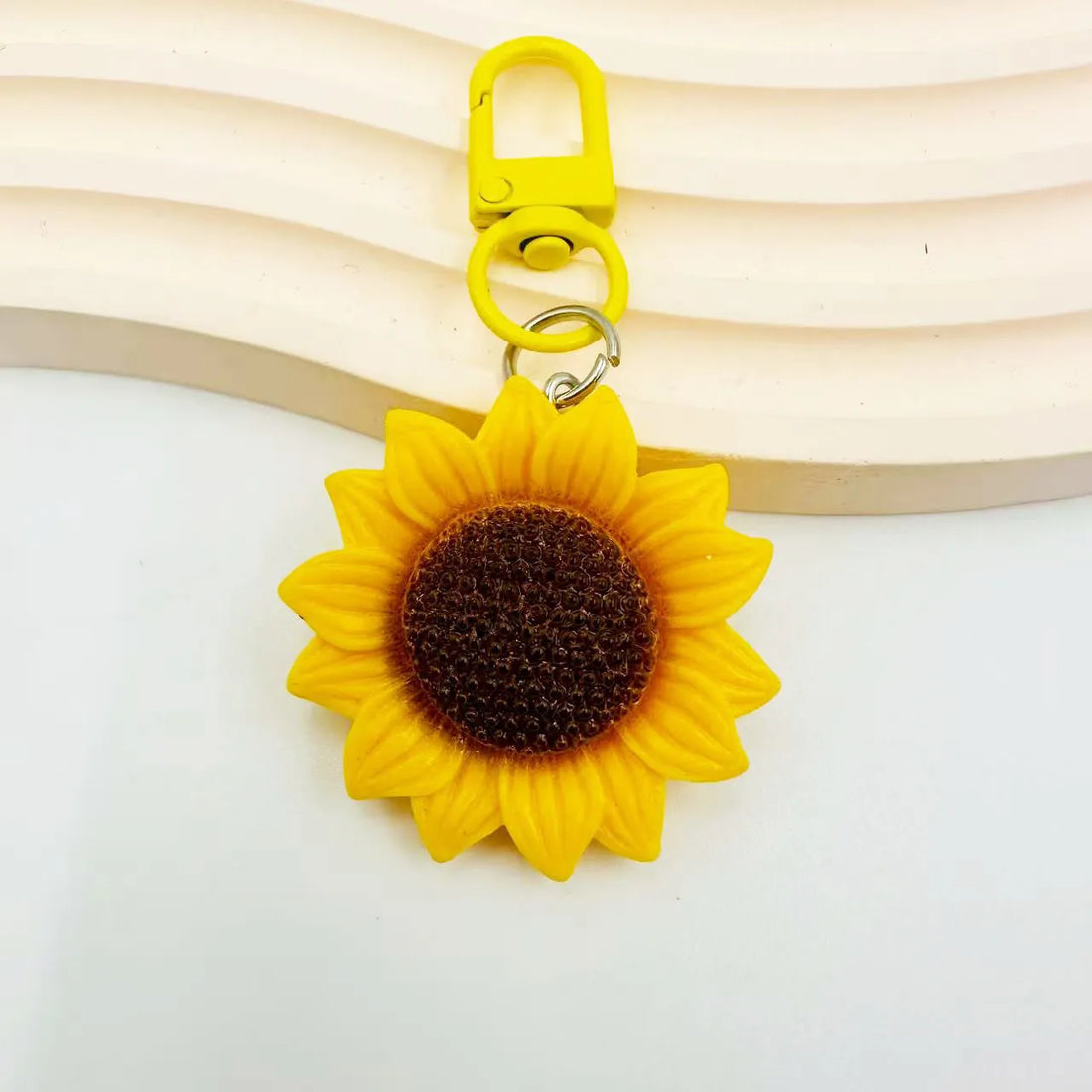 Realistic Resin Sunflower Keychain