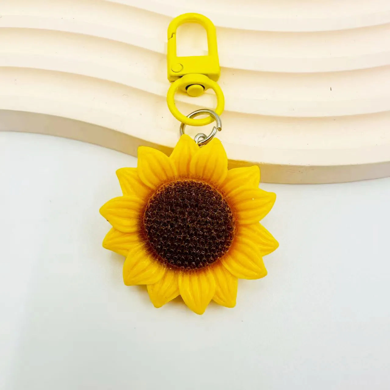 Realistic Resin Sunflower Keychain
