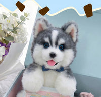 Bear Hugs Siberian Husky Pup Simulation Plush Backpack