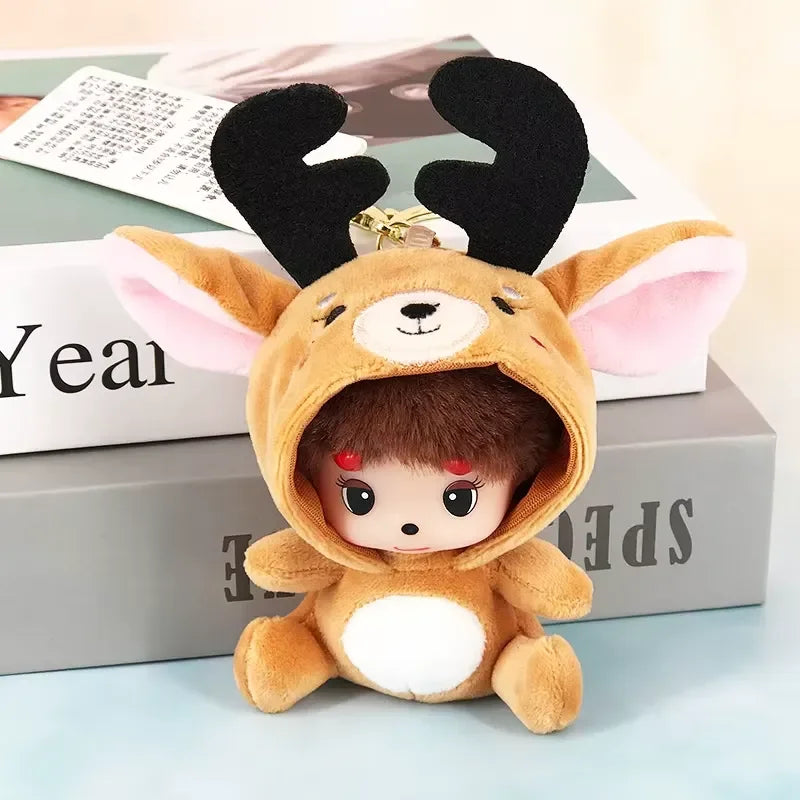 Monchhichi Menagerie Hooded Plush Keychain
