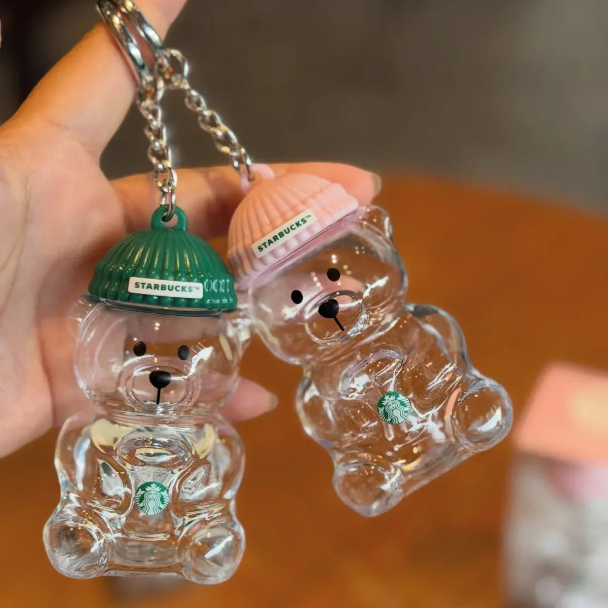 StarBX Bearista Crystal Bear Keychain