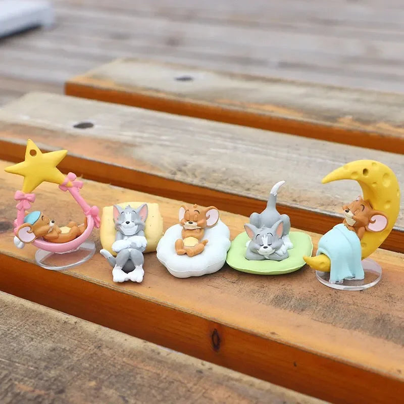 Tom and Jerry Mini Sleeping Figurines (Set of 5)