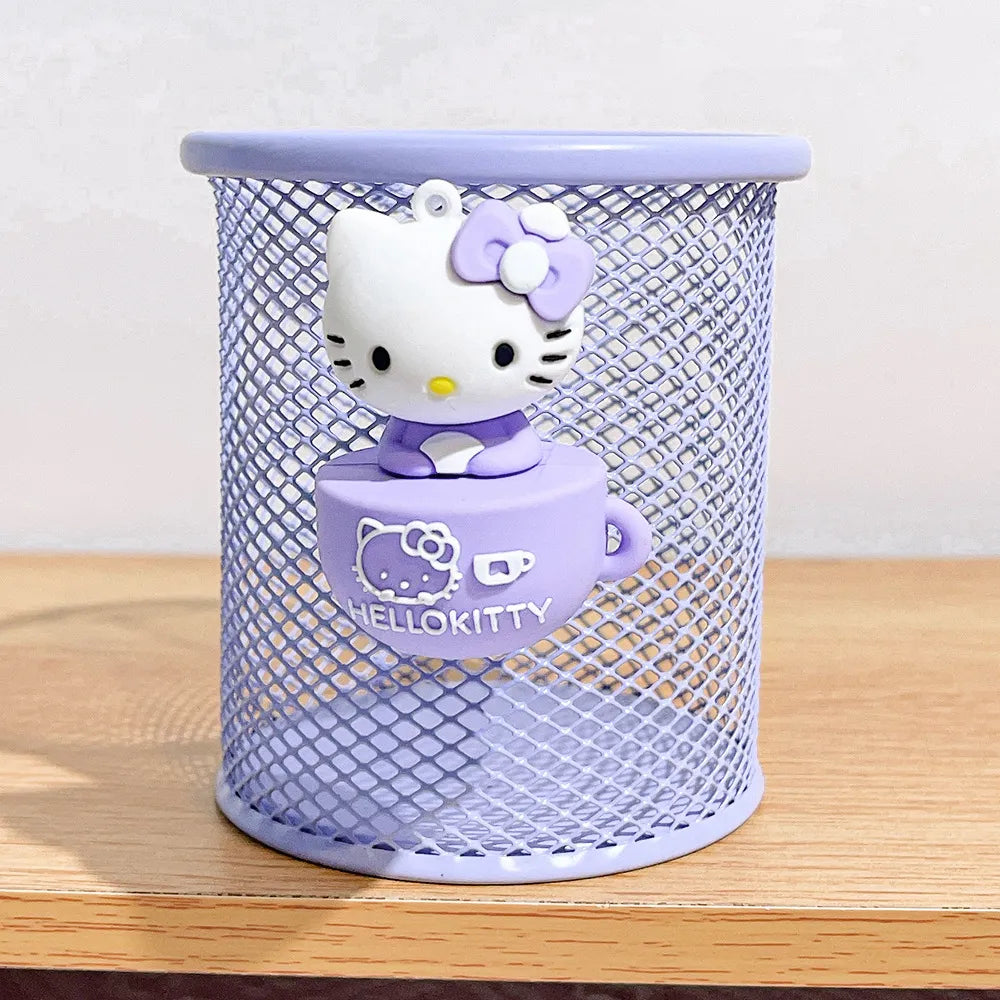 Hello Kitty Teacup Charm Pastel Wire Mesh Organizer