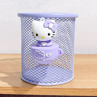 Hello Kitty Teacup Charm Pastel Wire Mesh Organizer