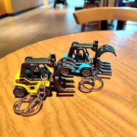 Mini Excavator Truck Pullback Keychain
