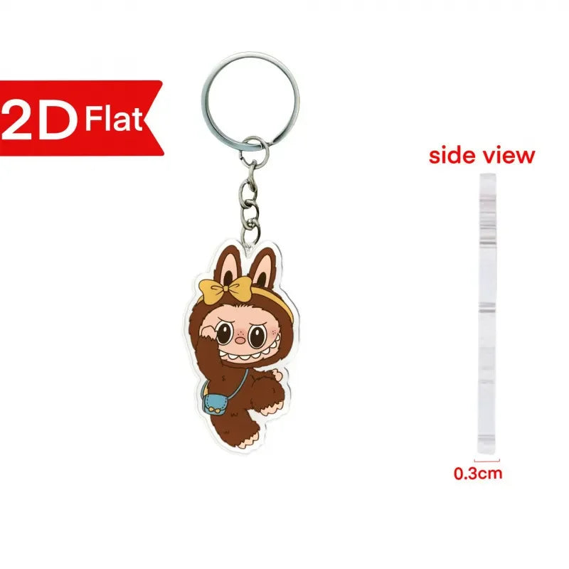 Labubu Flat Friends 2D Keychain