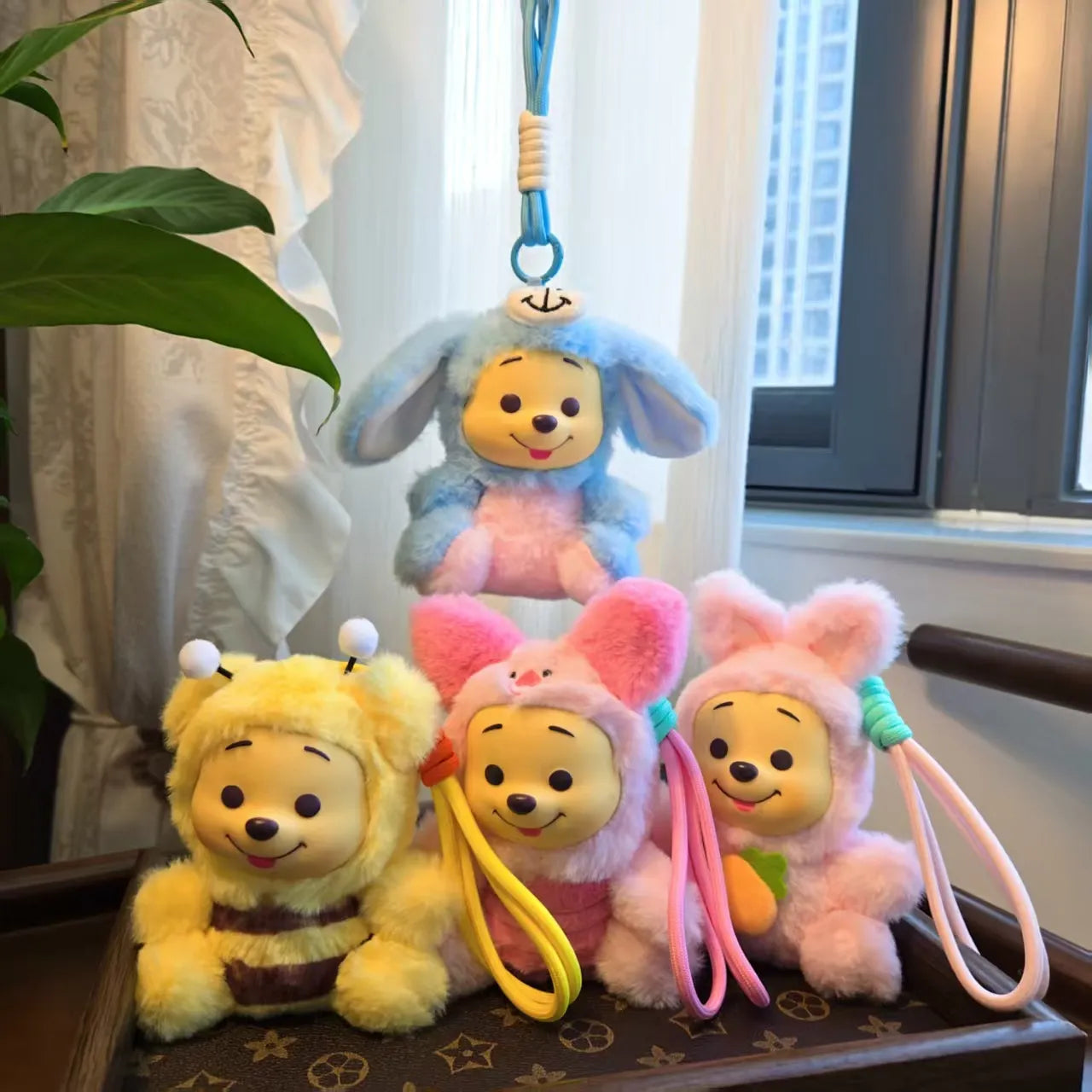 Pooh Naughty Party Plush Keychain