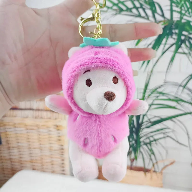 DZNY Pineapple Pooh Plush Keychain - Bear Hugs