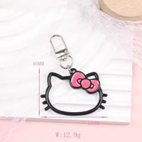 Hello KT Pretty Head Outline Keychain