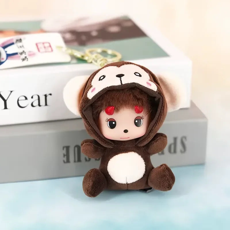 Monchhichi Menagerie Hooded Plush Keychain