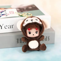Monchhichi Menagerie Hooded Plush Keychain
