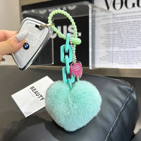 Velvet Heart Premium Plush Keychain