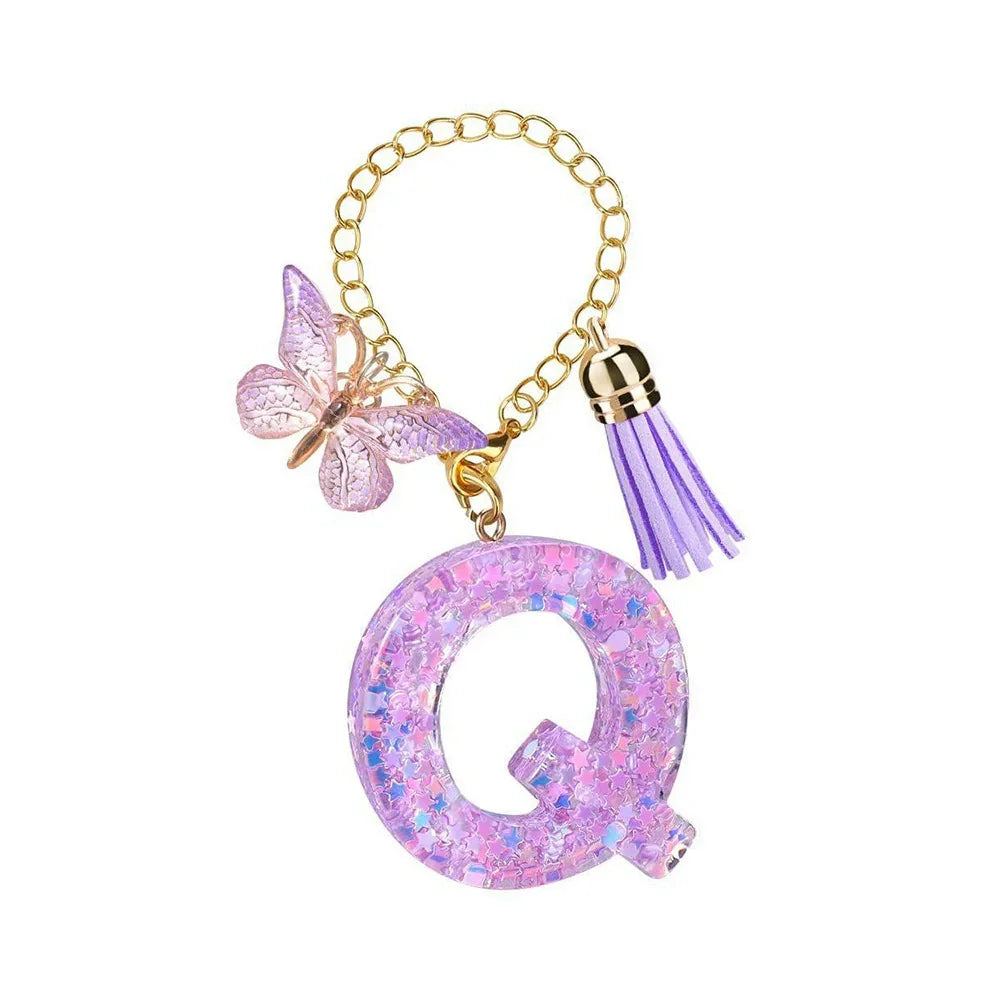 Butterfly Liquid Luxe Letter Charm