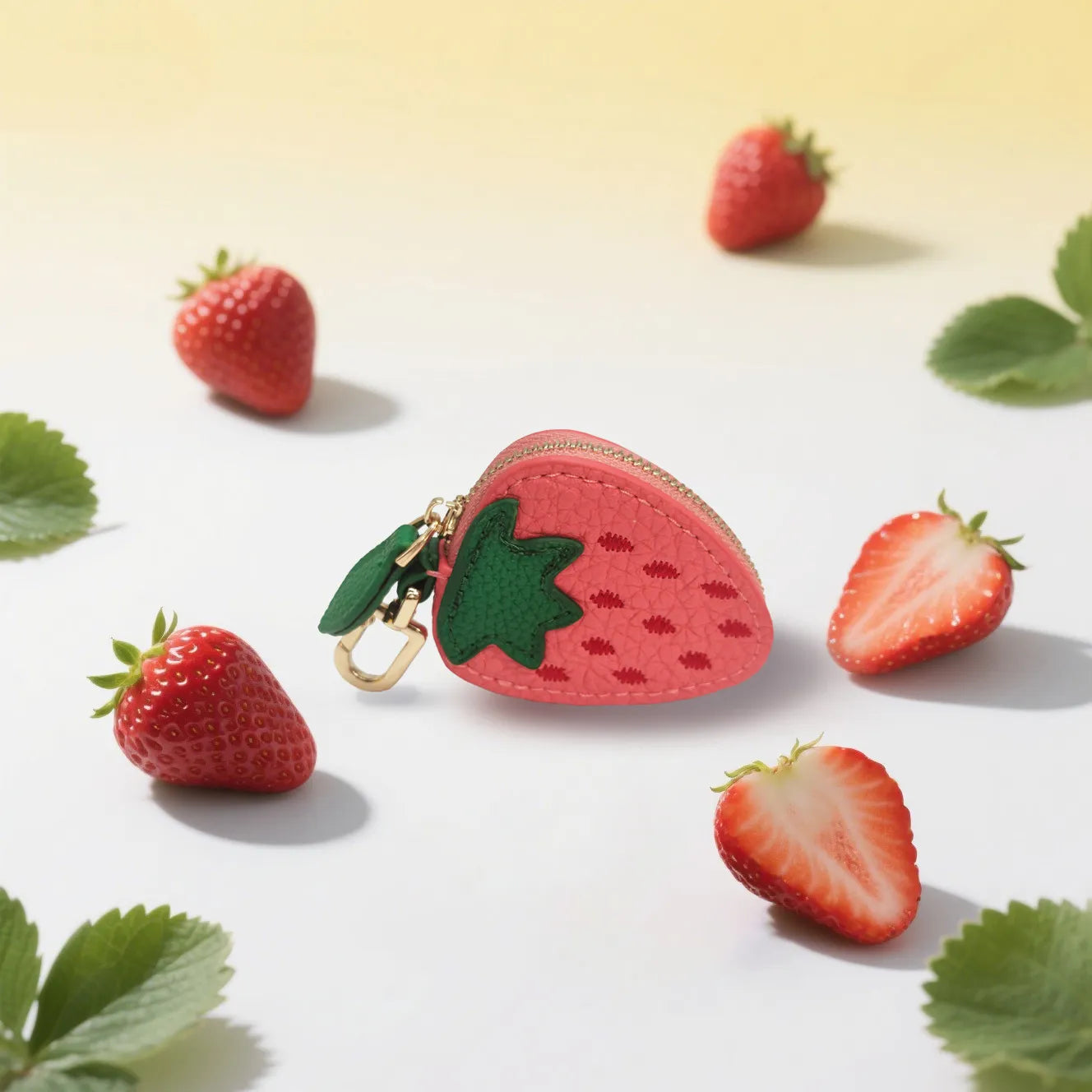 Fruity Charm Leather Bag Coin Purse