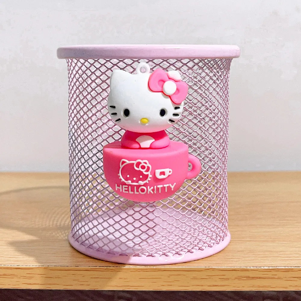 Hello Kitty Teacup Charm Pastel Wire Mesh Organizer