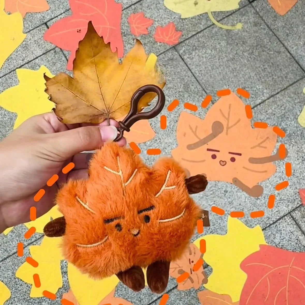 JC Maple Leaf Plush Keychain