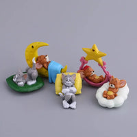 Tom and Jerry Mini Sleeping Figurines (Set of 5)