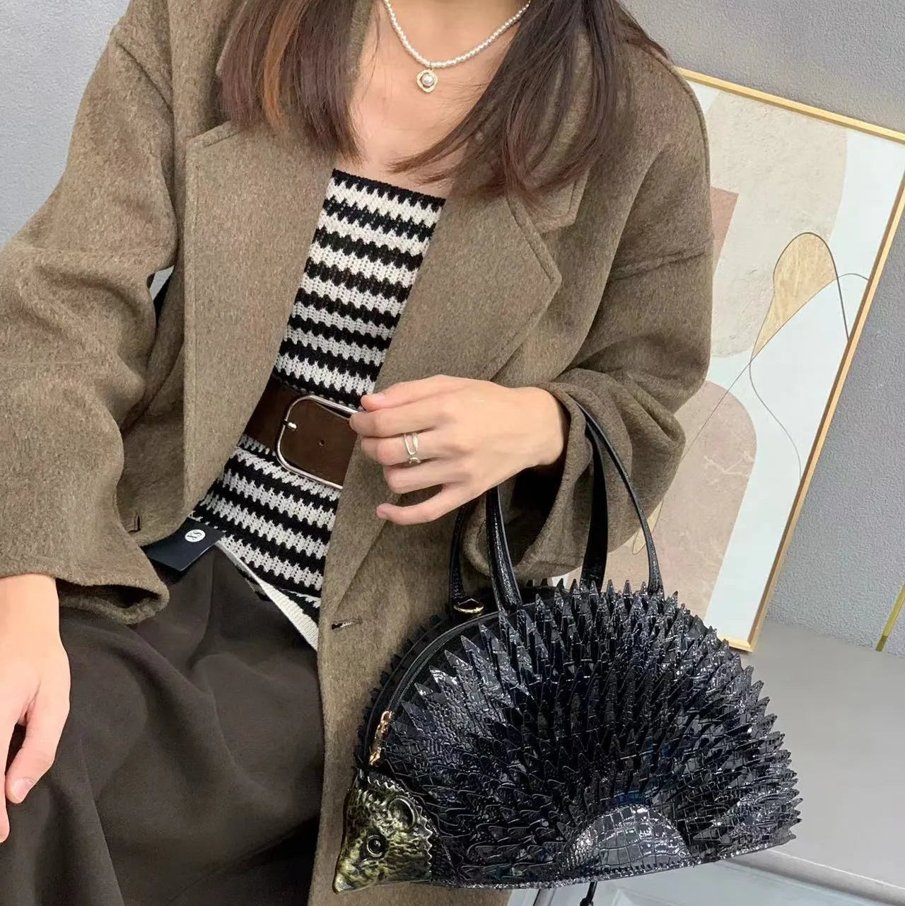 Nocturnia Hedgehog 3D Crossbody Handbag