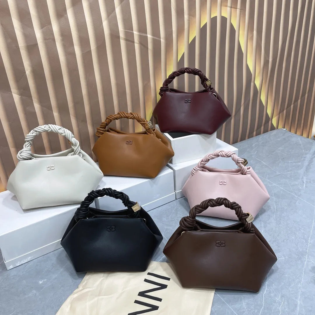 Ganni Woven Hexagonal Shoulder Bag