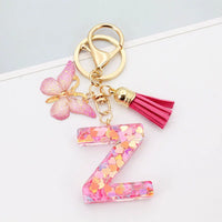 Butterfly Prism Initial Luxe Keychain