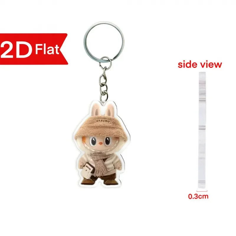 Labubu Flat Friends 2D Keychain