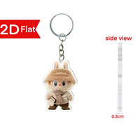 Labubu Flat Friends 2D Keychain