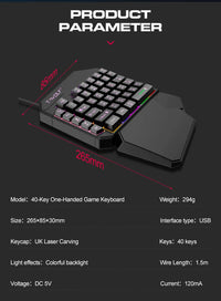 Thunderwolf T19 One Handed Keyboard