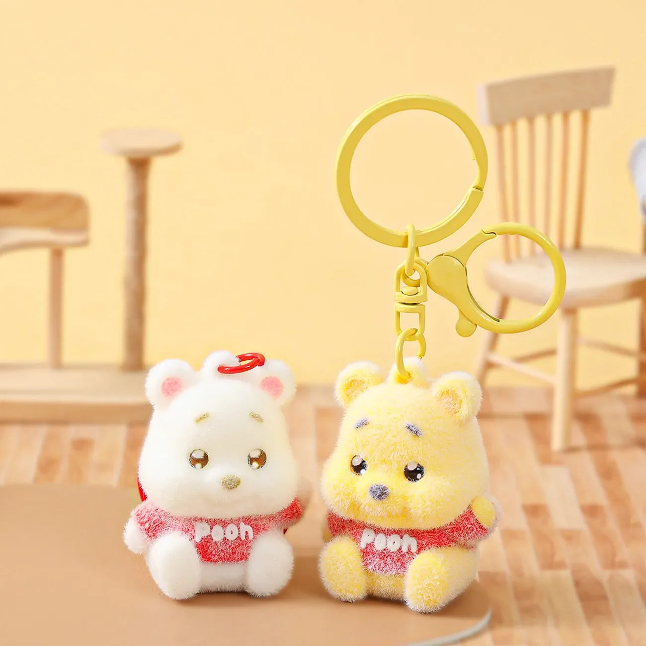 Honey Pooh Flocked Fuzz Keychain